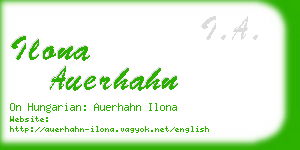 ilona auerhahn business card